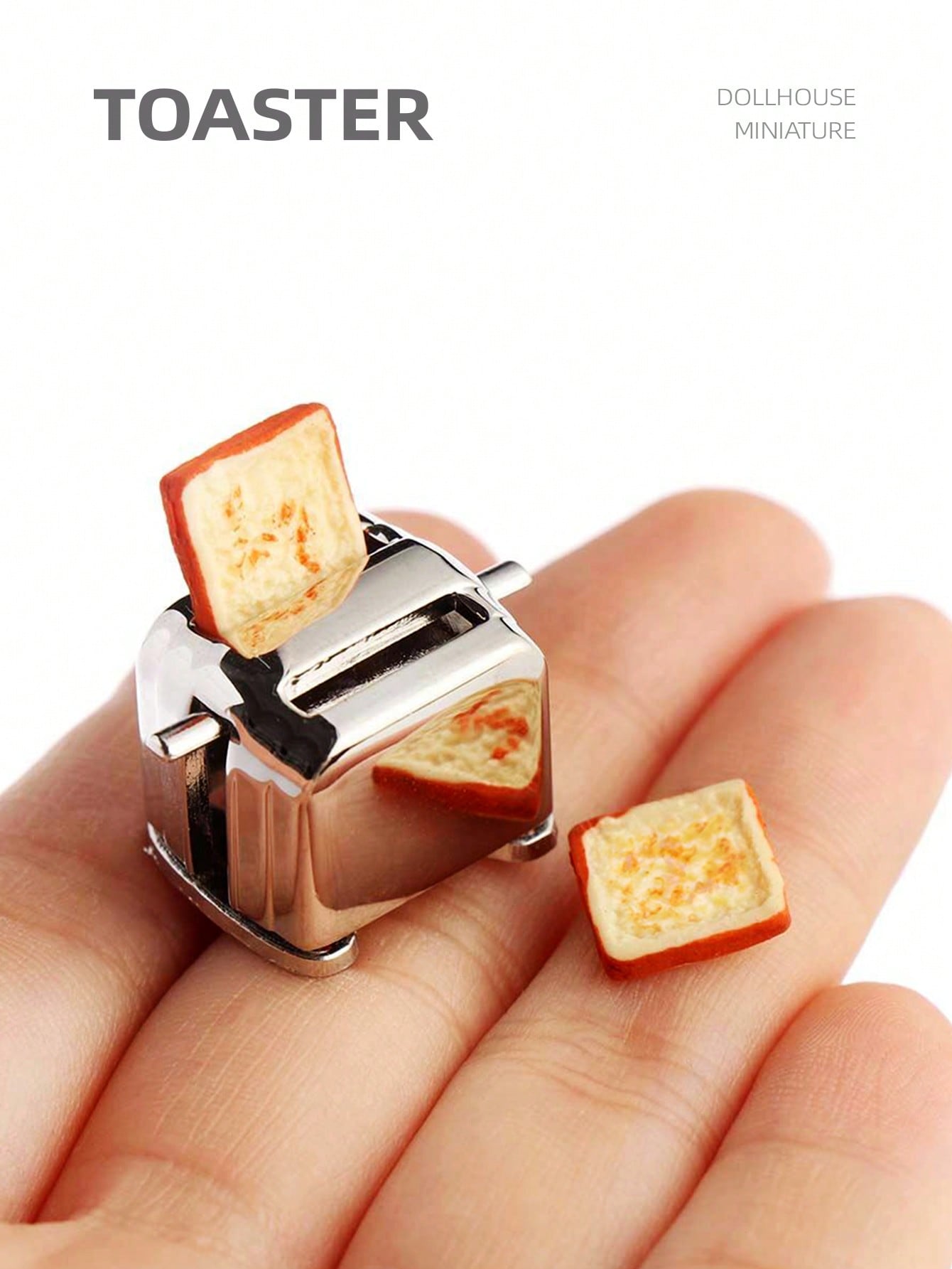 Kitchen Gadgets Plus - 1:12 Dollhouse Miniature Toaster, Mini Simulation
