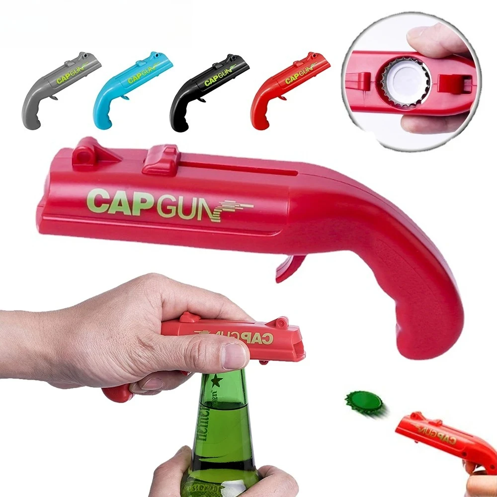 Kitchen Gadgets Novelty - Fun Cap Gun Bottle Opener with