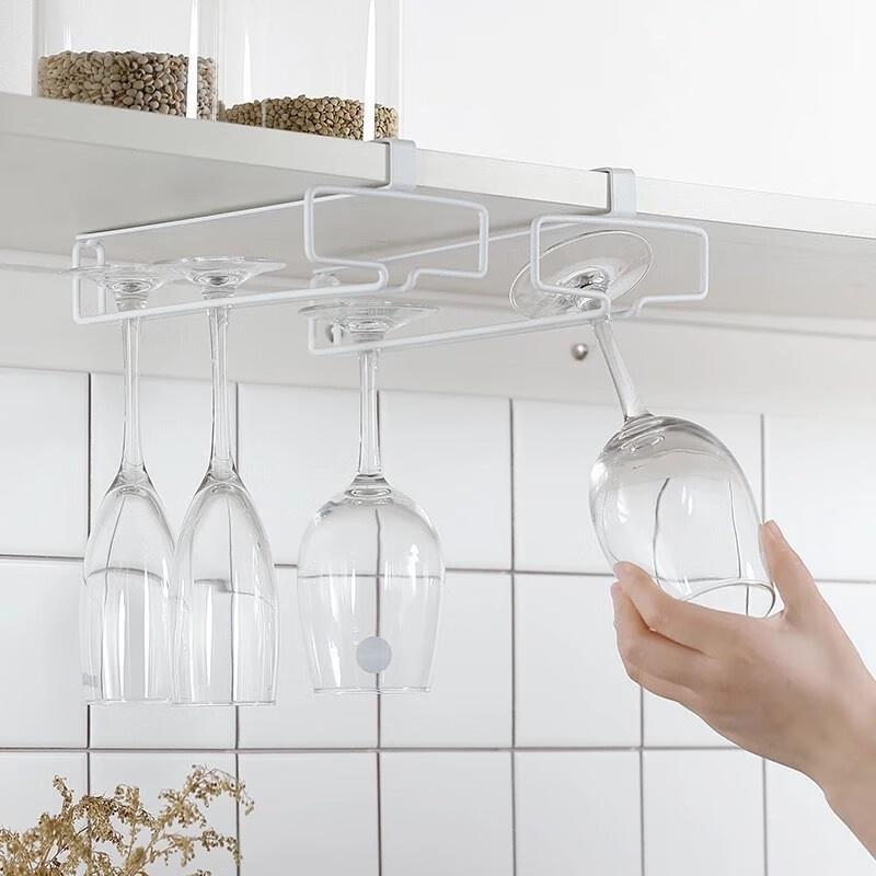 Kitchen Gadgets Rack - No Drilling Metal Wine Glass Holder