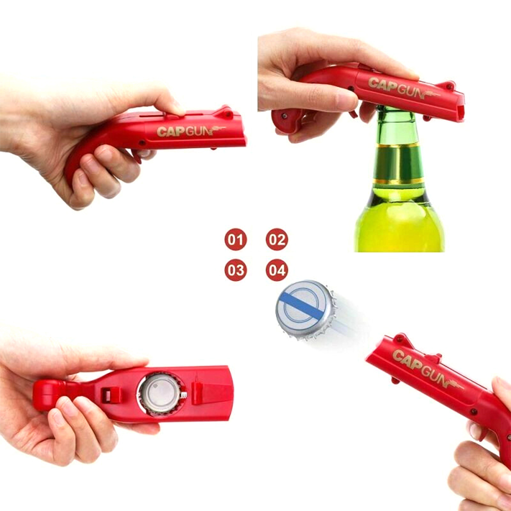 Fun Cap Gun Bottle Opener with - Kitchen Gadgets Novelty recension och pris