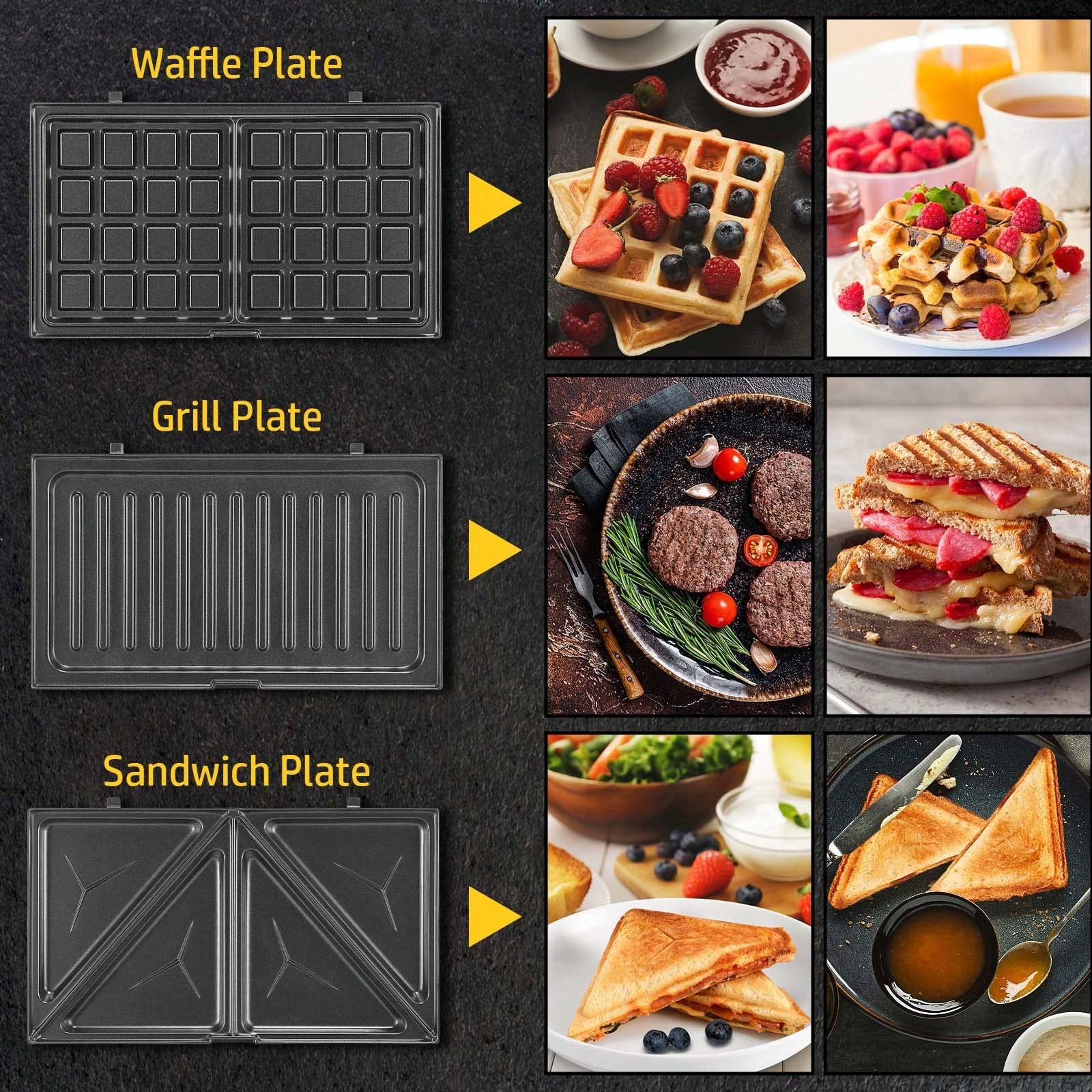 3-In-1 Sandwich Waffle Maker 7 - Breakfast Sandwich Maker recension och pris