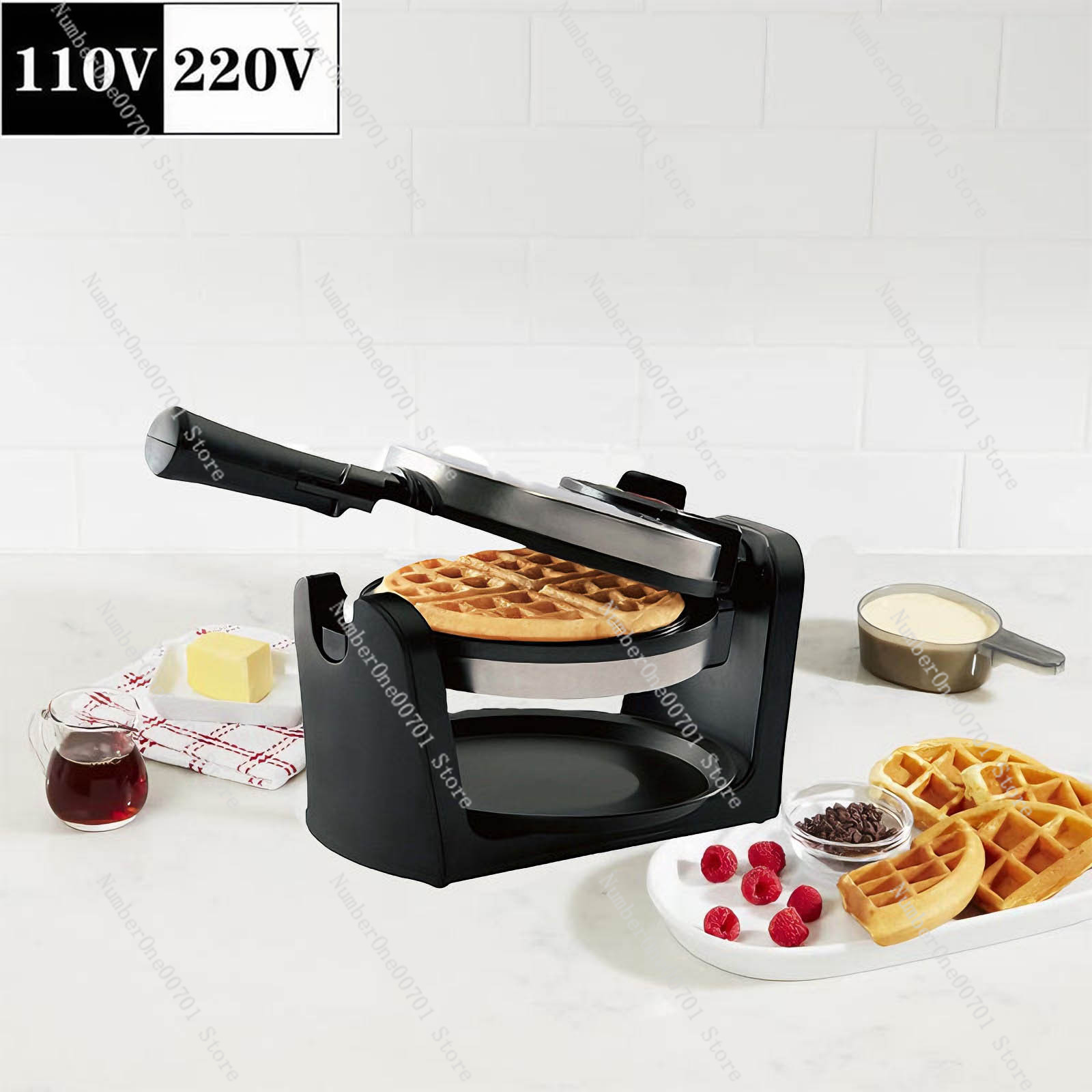Rotating Dual-Sided Waffle Mak - Breakfast Sandwich Maker recension och pris