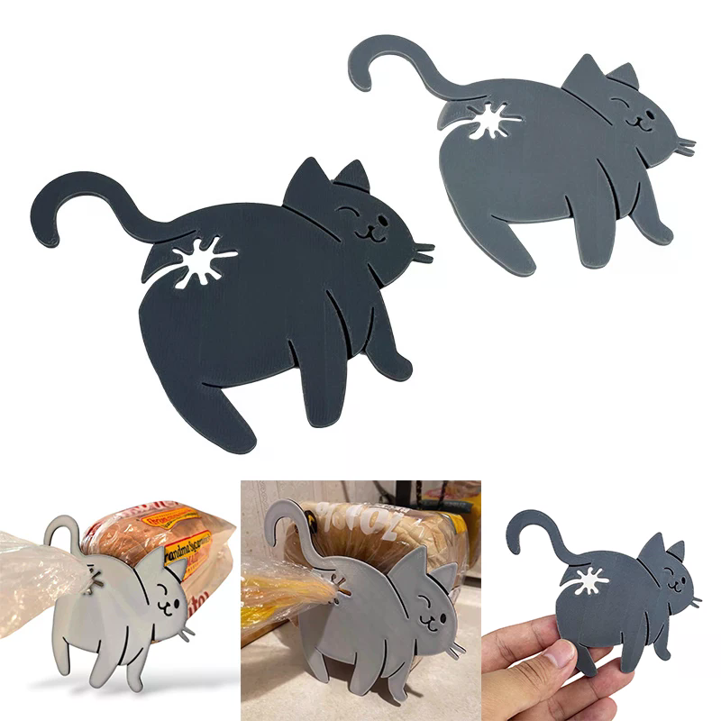 2pcs 3D Cat Butt Bread Bag Cli - Kitchen Gadgets Novelty recension och pris