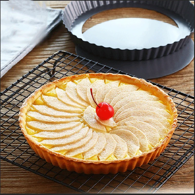 6Pcs Non-Stick Tart Quiche Fla - Pizza Stone Baking recension och pris