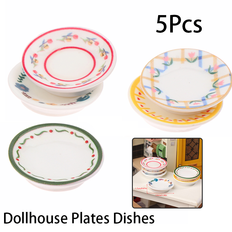 5Pcs 1/12 Dollhouse Mini Plate - Kitchen Gadgets Plus recension och pris