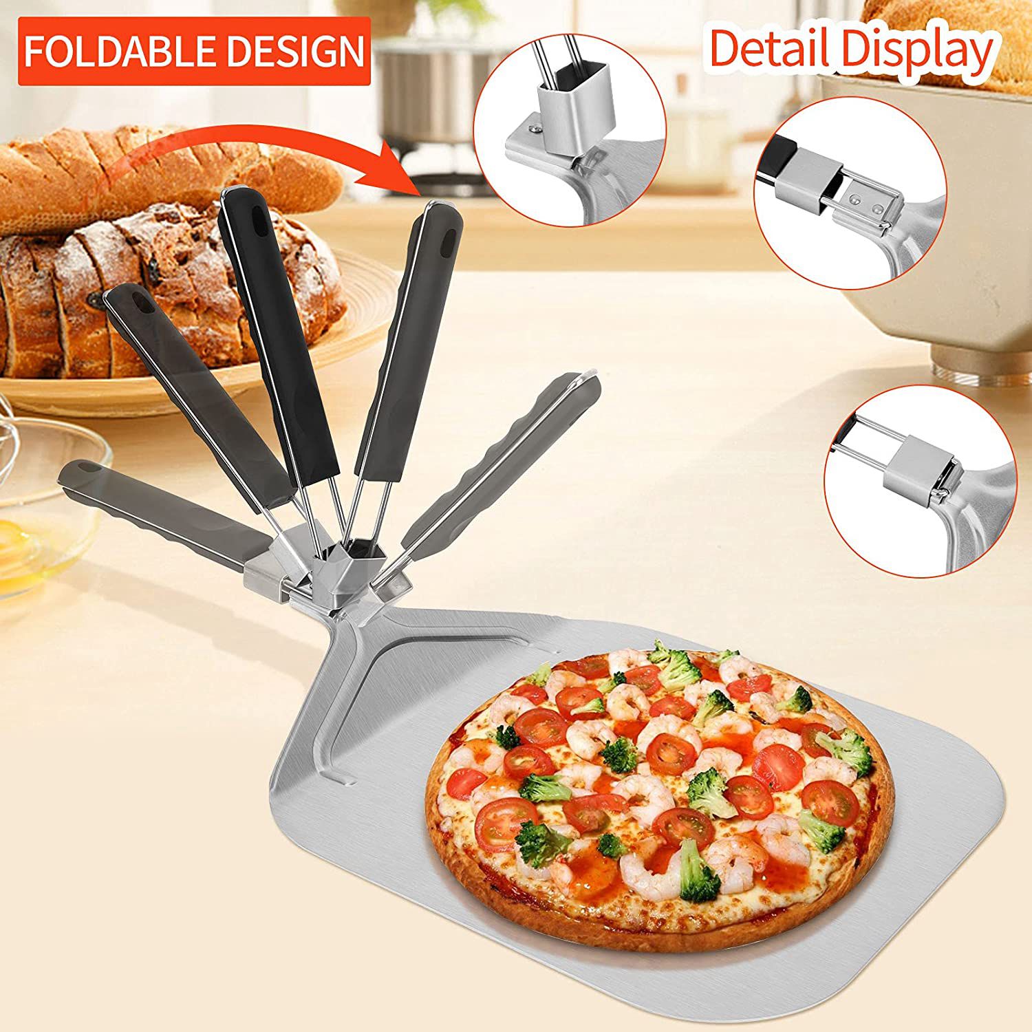 WSFS! Folding Aluminum Pizza P - Pizza Stone Baking recension och pris