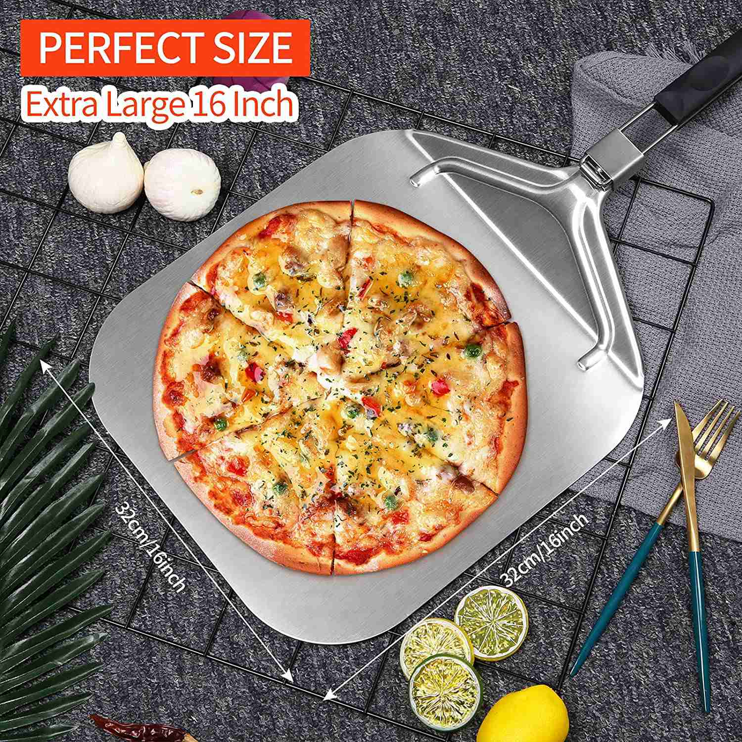 WSFS! Folding Aluminum Pizza P - Pizza Stone Baking recension och pris