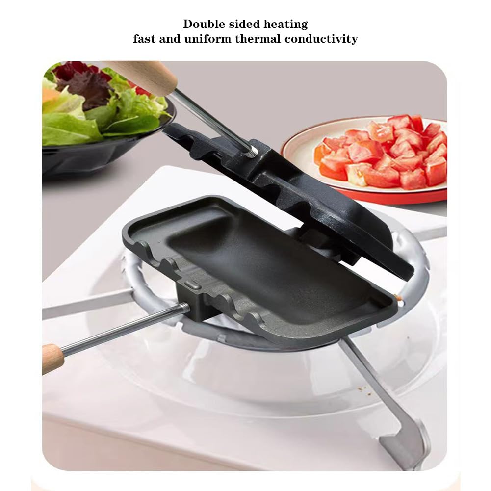 Sandwich Maker with Wooden Han - Breakfast Sandwich Maker recension och pris