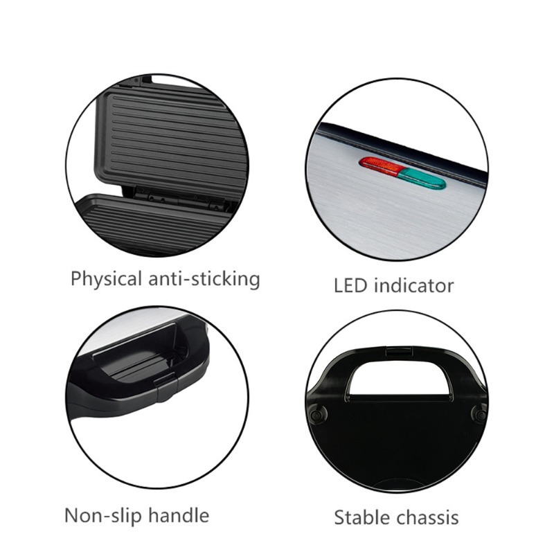 110V Large 3-in-1 Detachable S - Breakfast Sandwich Maker recension och pris